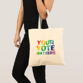 "votre vote compte" orteils sac fourre-tout (Devant (produit))