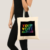 "votre vote compte" orteils sac fourre-tout (Devant (produit))