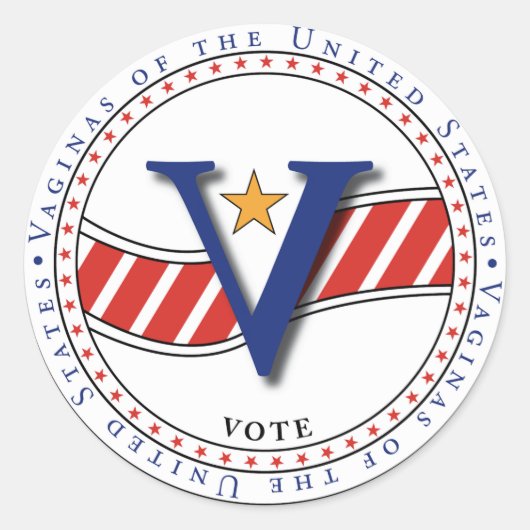 VOTUS - Vagina's van de Amerikaanse Sticker (Voorkant)