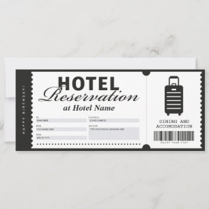 Voucher-certificaat voor verblijf in hotel kaart