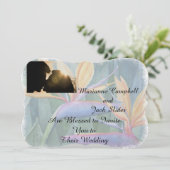 VOUDIGE WEDDINVITATIE KAART (Staand voorkant)