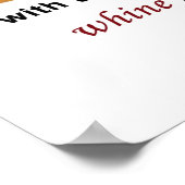 Voudrais-tu du fromage avec ce blanc ? Affiche (Coin)