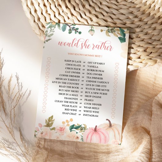 Voudrait-Elle Plaire À La Carte De Jeu Baby shower