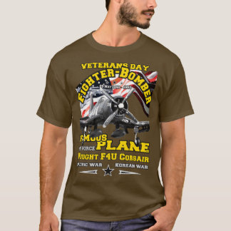 Vought F4U Corsair jachtvliegtuig ww2 T-shirt