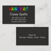 Voulez jouer à des cartes de visite (Devant / Derrière)