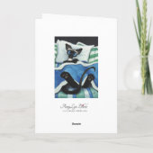 Voulez-vous me border ? Carte de chat romantique (Dos)