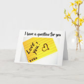 **VOULEZ-VOUS ME MARIER** CARTE DE PROPOSITION (Fleur jaune)