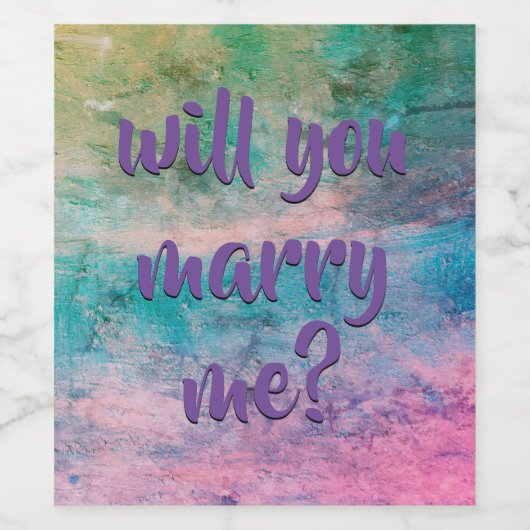 voulez-vous m'épouser étiquette bouteille de vin (Étiquettes simples)