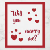 voulez-vous m'épouser étiquette de vin par dalDesi (Étiquettes simples)