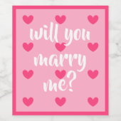 voulez-vous m'épouser étiquettes de vin par dalDes (Étiquettes simples)