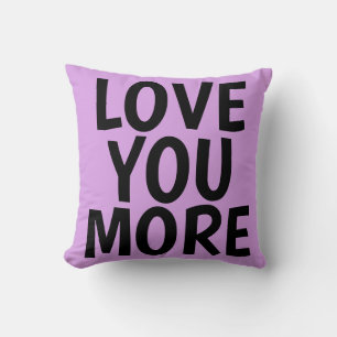VOUS AIME PLUS, Coussin violet