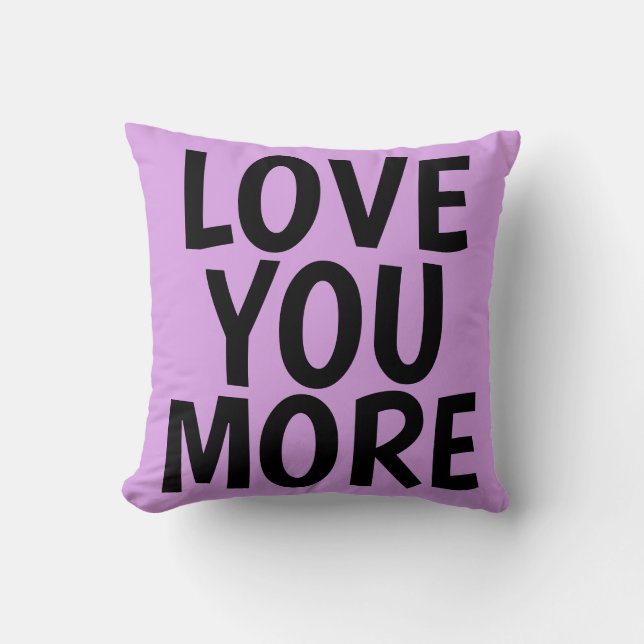 VOUS AIME PLUS, Coussin violet (Recto)