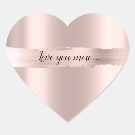 Vous aime plus Merci Nom Autocollant Or Rose (Devant)