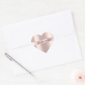 Vous aime plus Merci Nom Autocollant Or Rose (Enveloppe)