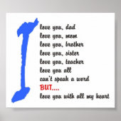 vous aimer tous poster autisme (Devant)