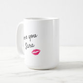 Vous aimez, câlins personnalisés et baisers mug (Devant gauche)