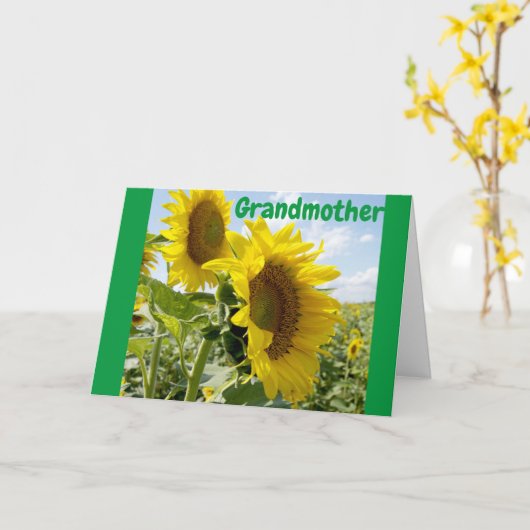 VOUS AIMEZ LE JOUR DE LA MÈRE * CARTE GRAND-MÈRE* (Fleur jaune)