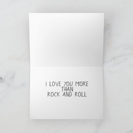 **VOUS AIMEZ PLUS QUE ROCK ET ROLL** CARTE (Intérieur)