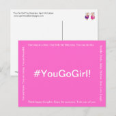 VOUS ALLEZ LA FILLE ! Carte postale Cancer du sein (Devant / Derrière)