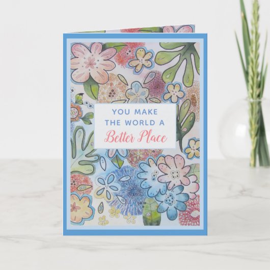 Vous améliorez la Carte de remerciements mondiale (Devant)