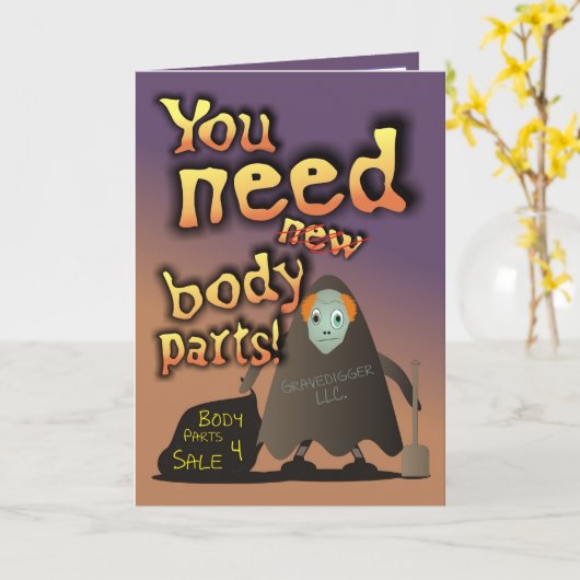 Vous Avez Besoin De Pièces De Corps ! Carte d'anni (Fleur jaune)