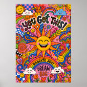 Vous avez ça Affiche Motivationnelle Rétro Soleil  (Devant)