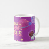 Vous avez ça" Mug à thème spatial avec un astronau (Devant droit)