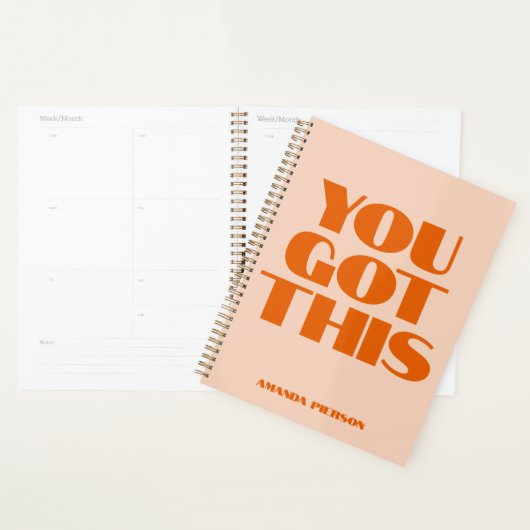 Vous avez ce planificateur de calligraphie rouge r (Devant avec enveloppe)