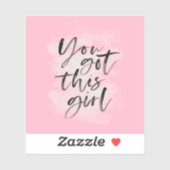 Vous avez cet autocollant inspirant fille (Feuille)