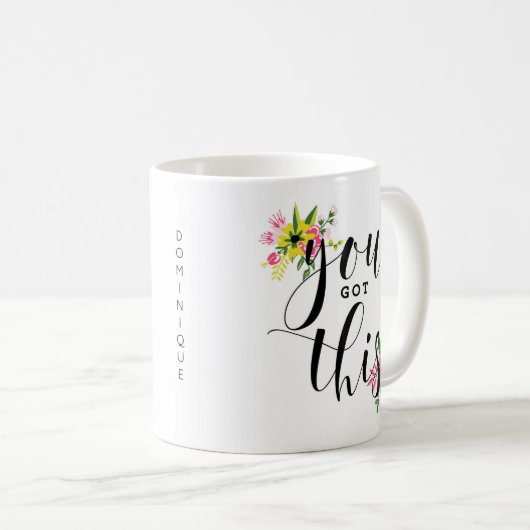 Vous Avez Cette Mug De Script Lettré À La Main Flo (Devant droit)