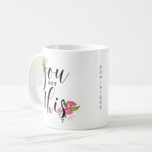 Vous Avez Cette Mug De Script Lettré À La Main Flo (Devant gauche)