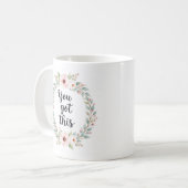 Vous Avez Cette - Mug Florale Motivationnelle (Devant gauche)