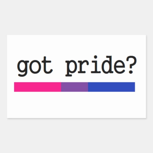 Vous avez de la fierté ? Bisexuel Bi Pride Sticker (Devant)