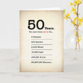 Vous avez été aimé 50 ans, Carte d'anniversaire (Fleur jaune)