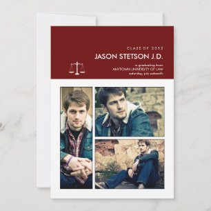 Vous avez été encadré Droit Graduation Invitation