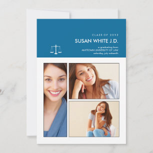 Vous avez été encadré Droit Graduation Invitation