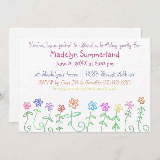 Vous avez été sélectionné - Invitation Anniversair (Devant / Derrière)