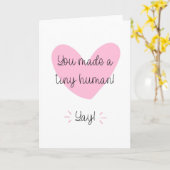 Vous avez fait une minuscule carte bébé humaine (Fleur jaune)