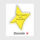 Vous Avez Fait Une Tentative Star Stickers De Viny (Feuille)