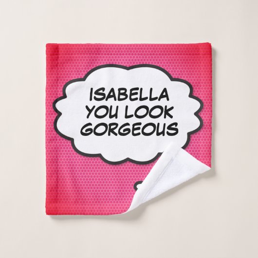 VOUS AVEZ L'AIR GORGEOUS Think Bubble Fun Comic Bo (Gant de toilette)