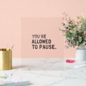 "Vous avez le droit de faire une pause." (Mariage)