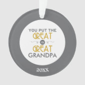 Vous avez mis le grand dans le grand grand-papa (devant)