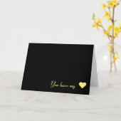Vous avez mon ♥, carte (Fleur jaune)