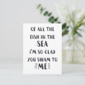 Vous avez nagé vers moi - Carte postale citation n (Debout devant)