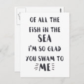 Vous avez nagé vers moi - Carte postale citation n (Devant / Derrière)