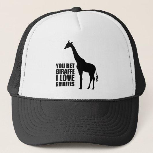 Vous avez parié le casquette de girafes d'amour de (Devant)