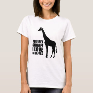 Vous avez parié le T-shirt de girafes d'amour de
