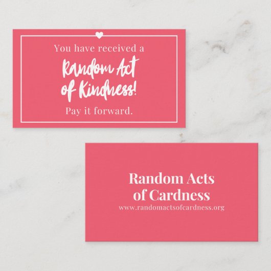 Vous avez reçu une carte d'acte de gentillesse alé (Devant / Derrière)