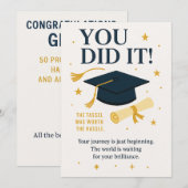 « Vous avez réussi ! » Carte de Félicitations pour (Devant / Derrière)