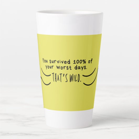 Vous avez survécu 100% Mug - Citation Motivationne (Devant)